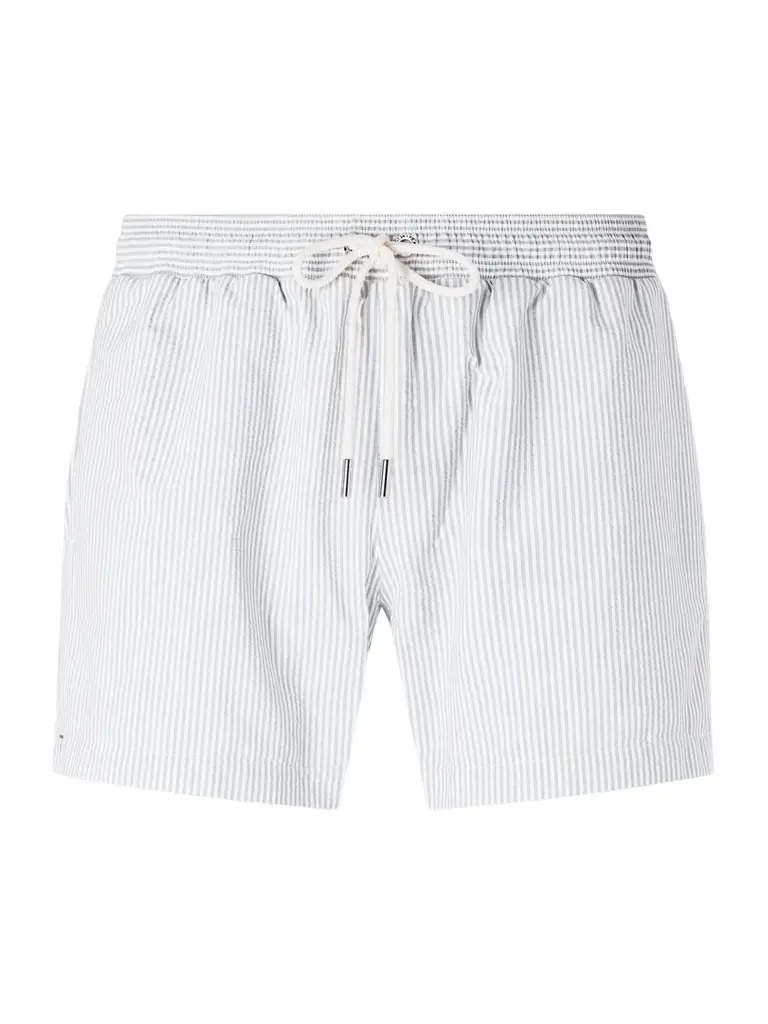 Jack Straight-Leg Mid-Length Striped Seersucker Swim Shorts - Men Jack Straight-Leg Mid-Length Striped Seersucker Swim Shorts - Men