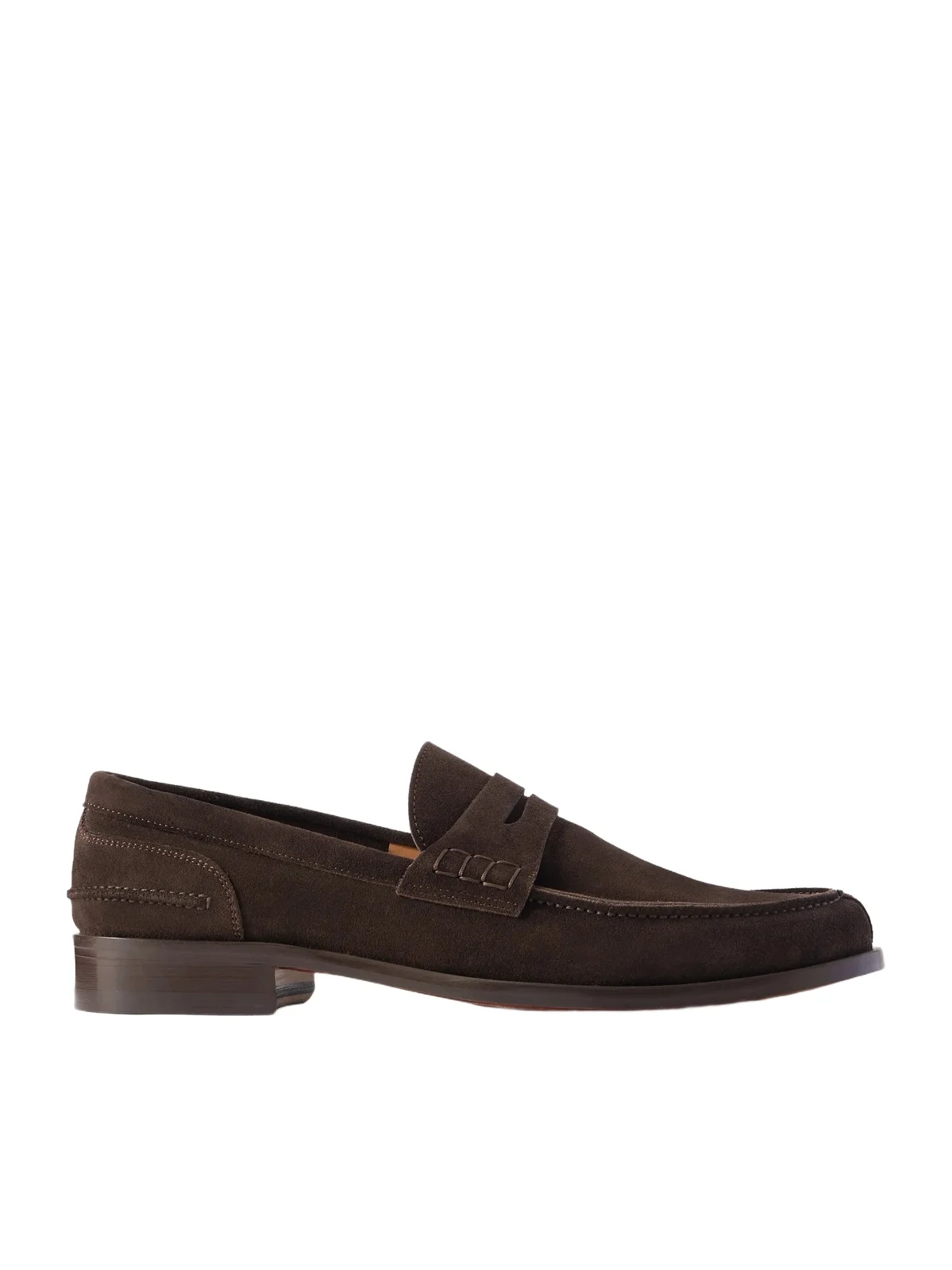 Split-Toe Suede Penny Loafers - Men Split-Toe Suede Penny Loafers - Men