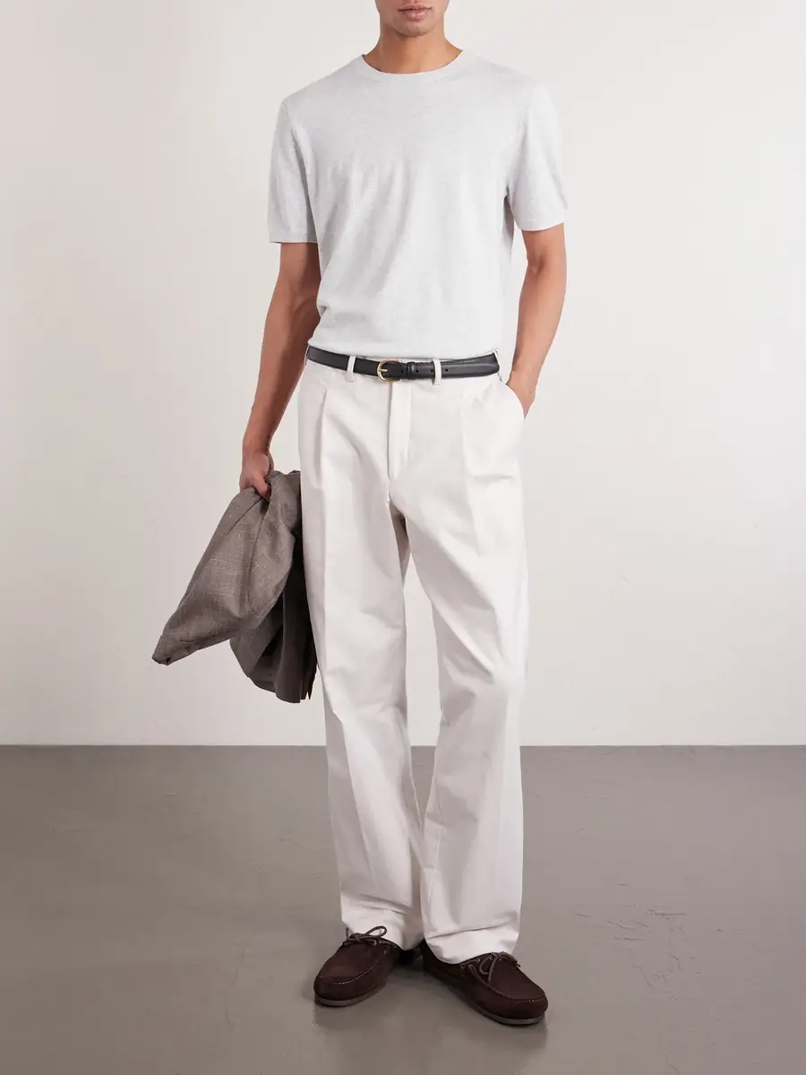 MR P. Organic Cotton and Cashmere-Blend T-Shirt - Men | Thumbnail 2