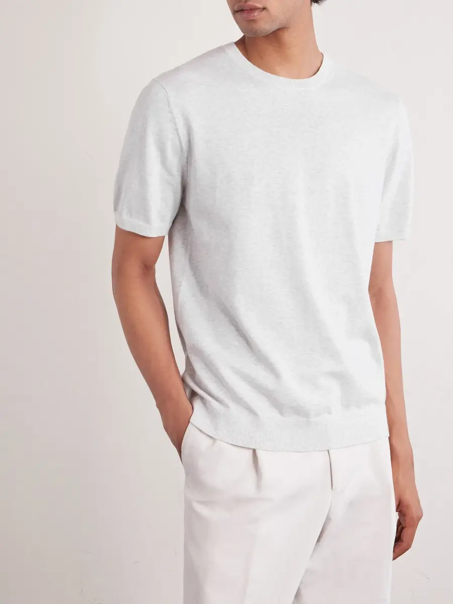 MR P. Organic Cotton and Cashmere-Blend T-Shirt - Men | Thumbnail 3