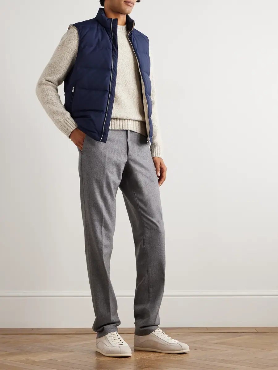 ELEVENTY Quilted Tech Wool-Blend Down Gilet - Men | Thumbnail 2