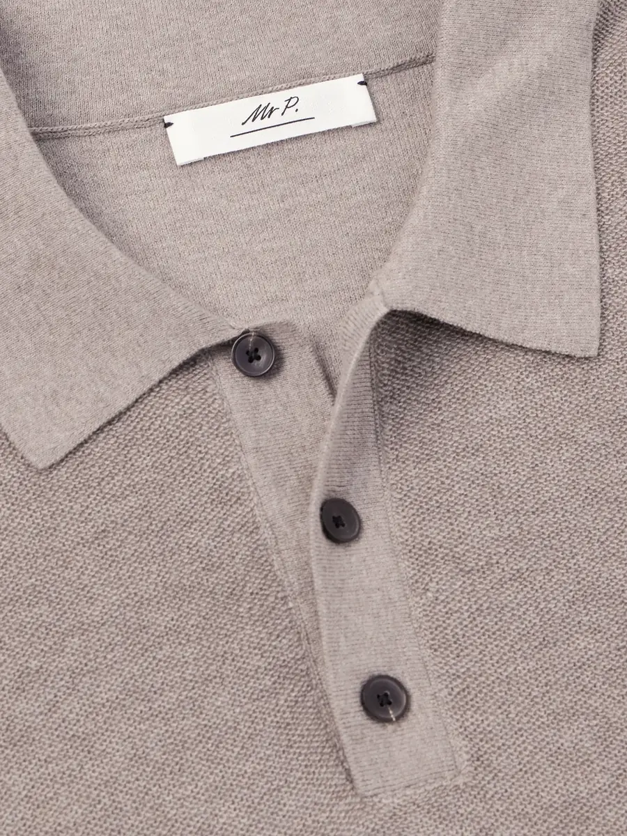 MR P. Organic Cotton and Cashmere-Blend Polo Shirt - Men | Thumbnail 6