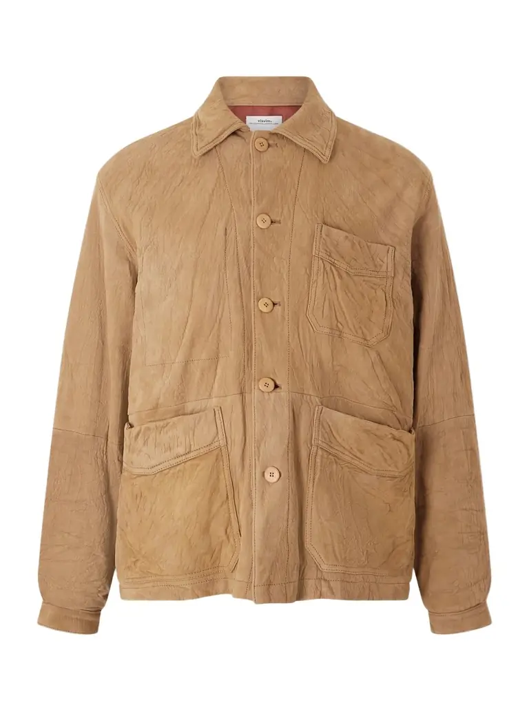 Visvim Travail Crinkled-Leather Blouson Jacket - Men | Image 1 Visvim Travail Crinkled-Leather Blouson Jacket - Men | Image 1