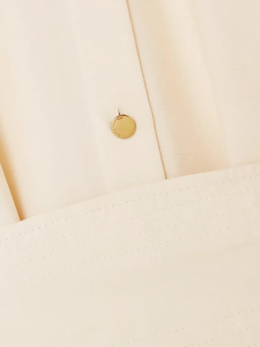 Zimmermann Luna Obi Ruffled Gathered Silk Midi Shirt Dress | Thumbnail 4