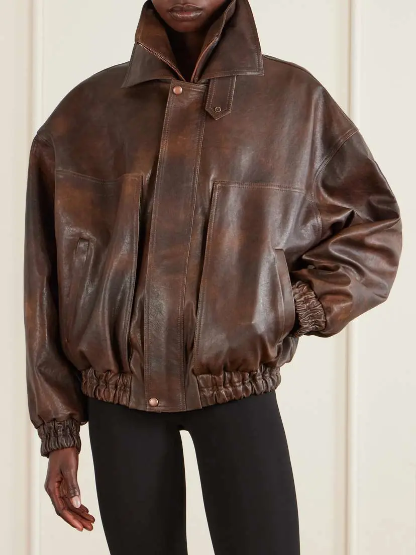 Magda Butrym Oversized Leather Jacket | Thumbnail 3