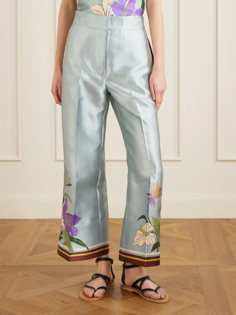 ALÉMAIS Alfie Floral-print Recycled Taffeta Wide-leg Pants | Thumbnail 3