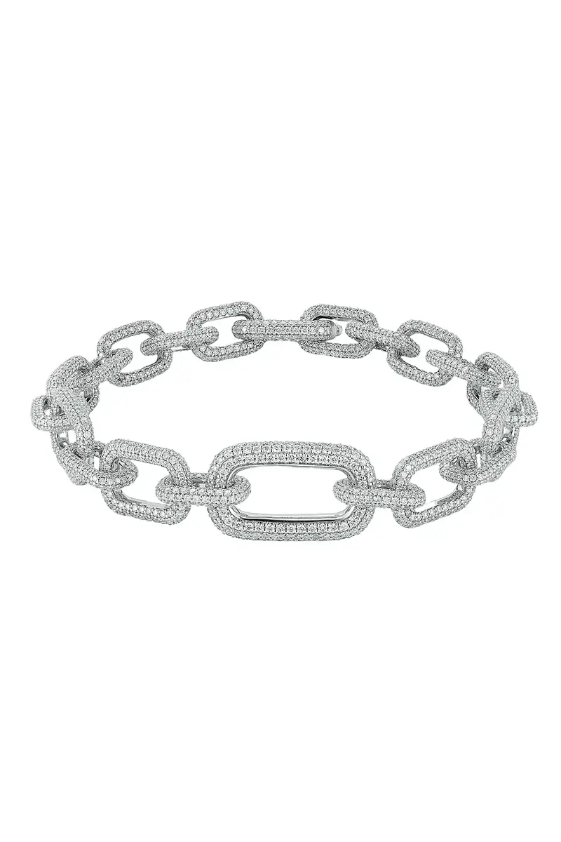 WALTERS FAITH Diamond Morrell Graduating Link Bracelet | Image 1 WALTERS FAITH Diamond Morrell Graduating Link Bracelet | Image 1