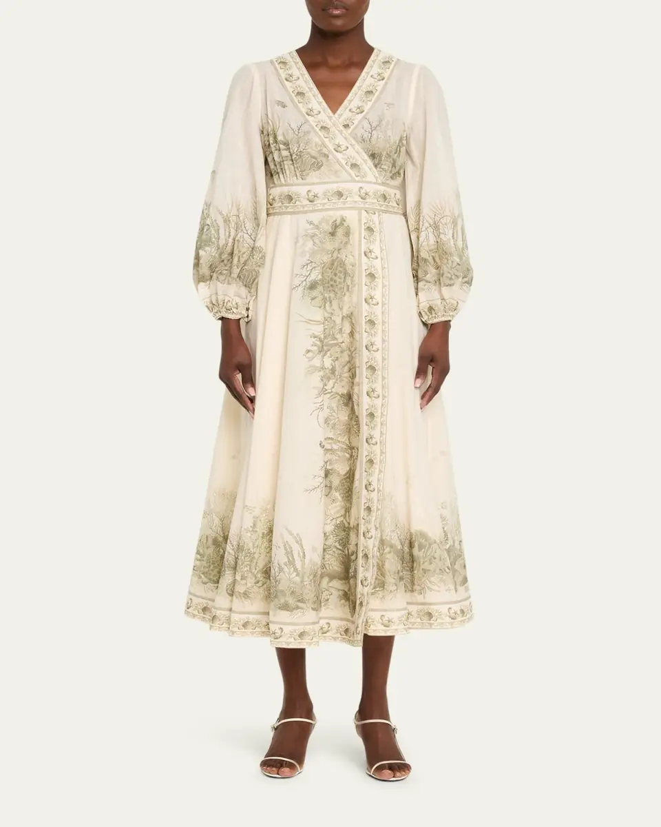 Zimmermann Wanderlust Wrap Midi Dress | Thumbnail 2 Zimmermann Wanderlust Wrap Midi Dress | Thumbnail 2