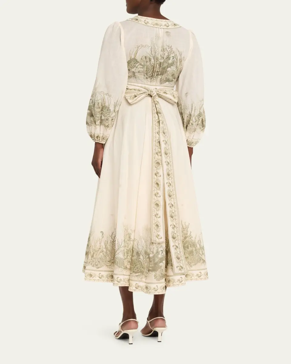 Zimmermann Wanderlust Wrap Midi Dress | Thumbnail 3 Zimmermann Wanderlust Wrap Midi Dress | Thumbnail 3