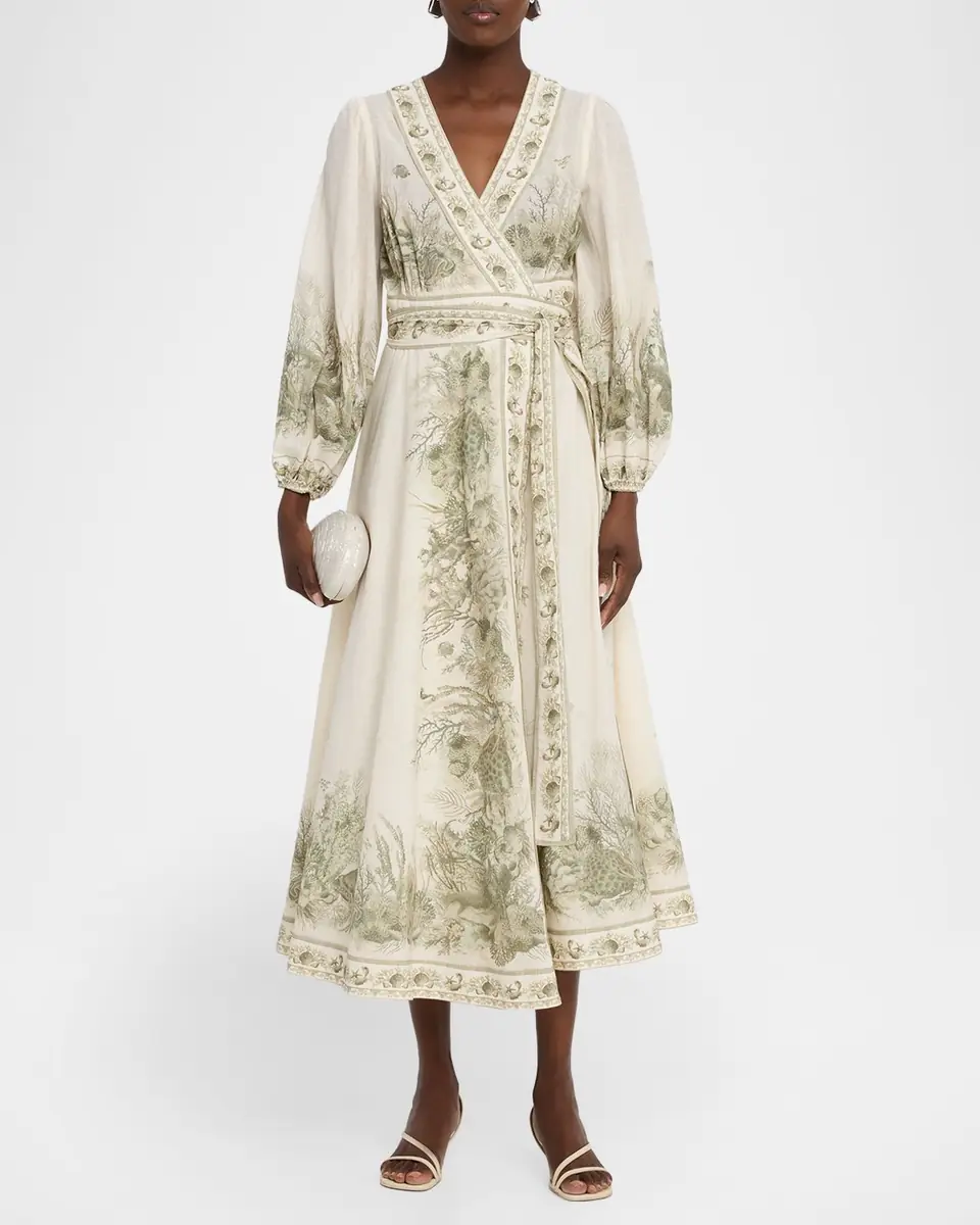Zimmermann Wanderlust Wrap Midi Dress | Thumbnail 6 Zimmermann Wanderlust Wrap Midi Dress | Thumbnail 6