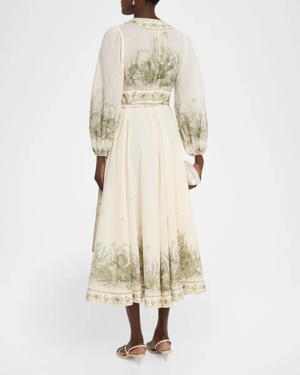 Zimmermann Wanderlust Wrap Midi Dress | Thumbnail 7 Zimmermann Wanderlust Wrap Midi Dress | Thumbnail 7