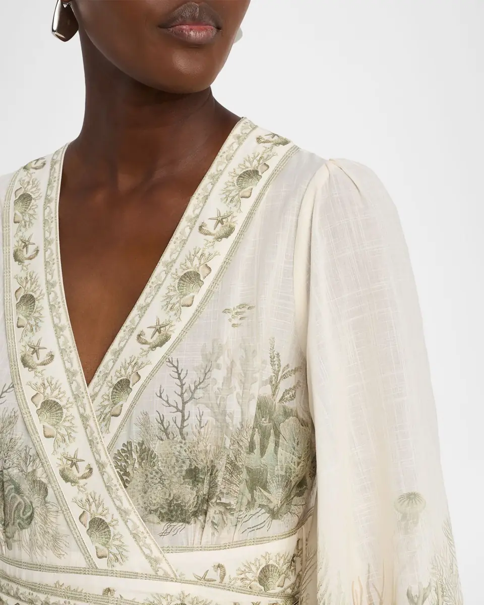 Zimmermann Wanderlust Wrap Midi Dress | Thumbnail 9 Zimmermann Wanderlust Wrap Midi Dress | Thumbnail 9
