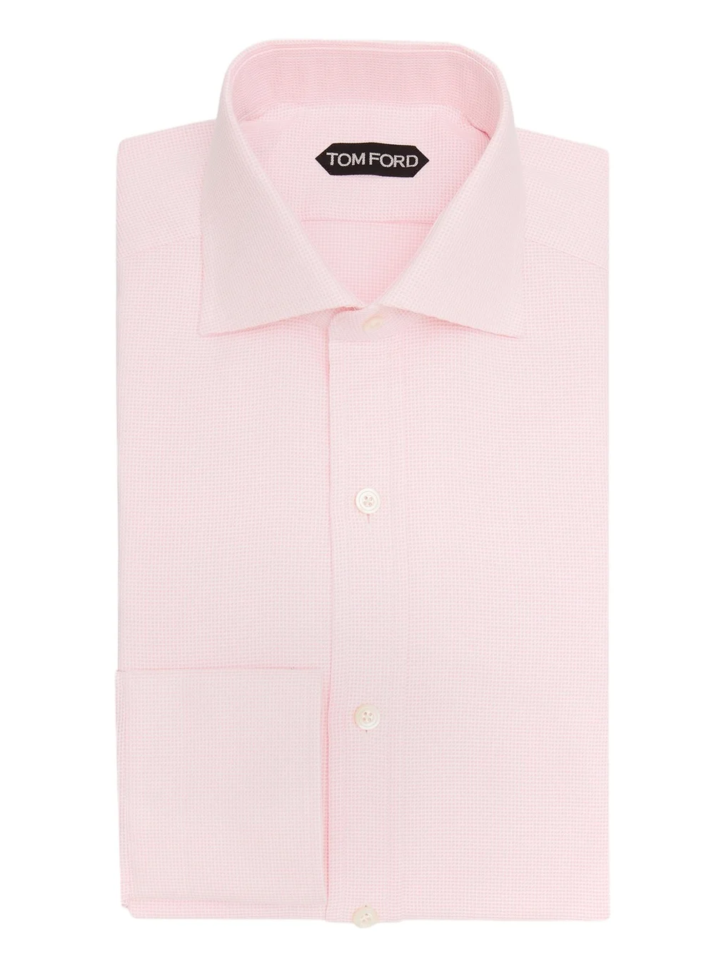 Men's Cotton Woven Micro-Check Dress Shirt