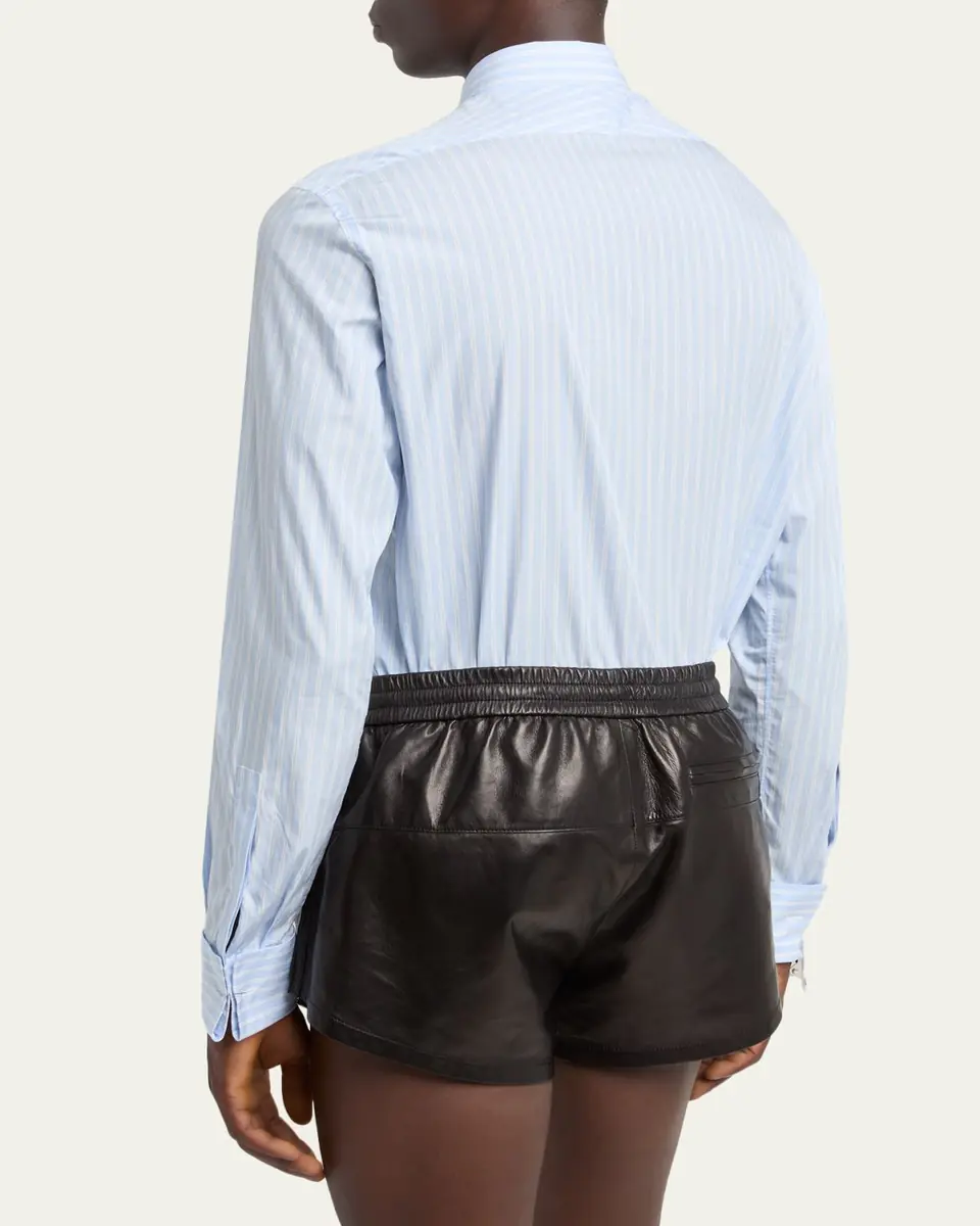 Tom Ford Men's Cotton Multi-Stripe French Cuff Sport Shirt | Thumbnail 3 Tom Ford Men's Cotton Multi-Stripe French Cuff Sport Shirt | Thumbnail 3