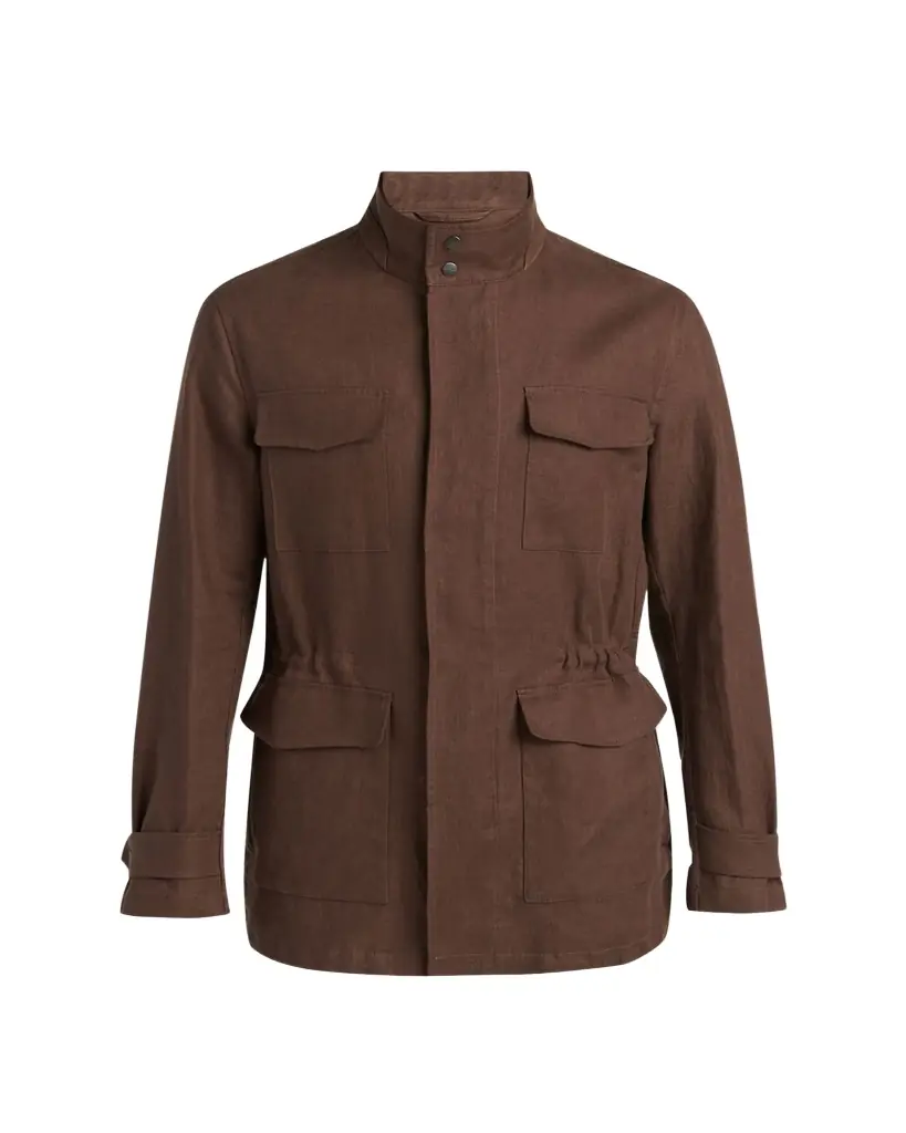 Kiton Men's Linen Flap-Pocket Field Jacket | Image 1 Kiton Men's Linen Flap-Pocket Field Jacket | Image 1