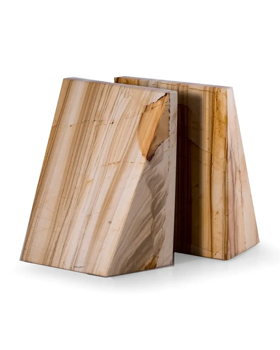 Bey-Berk Natural Marble Wedge Bookend | Thumbnail 2