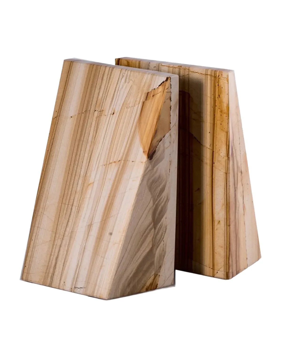 Bey-Berk Natural Marble Wedge Bookend