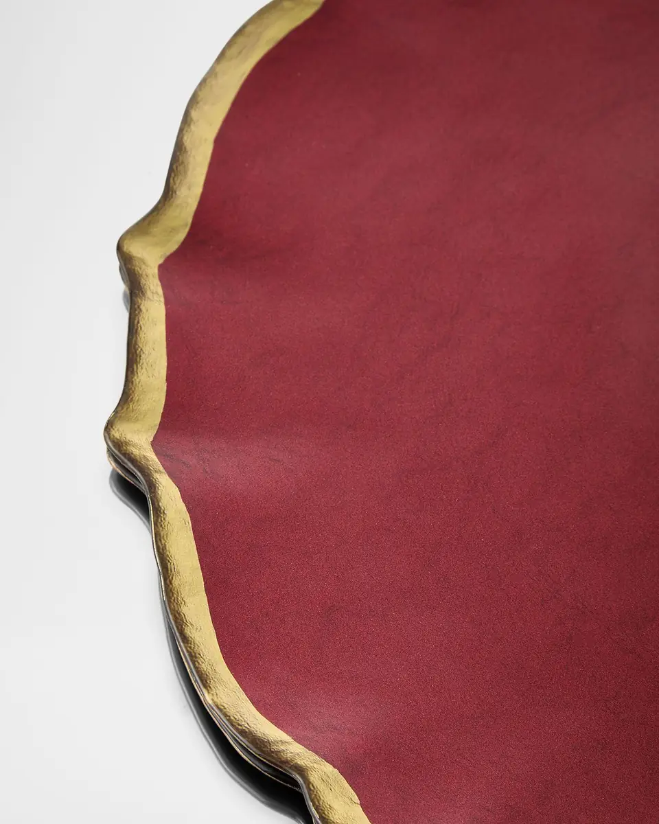 Vietri Baroque Glass Red Service Plate/Charger | Thumbnail 2
