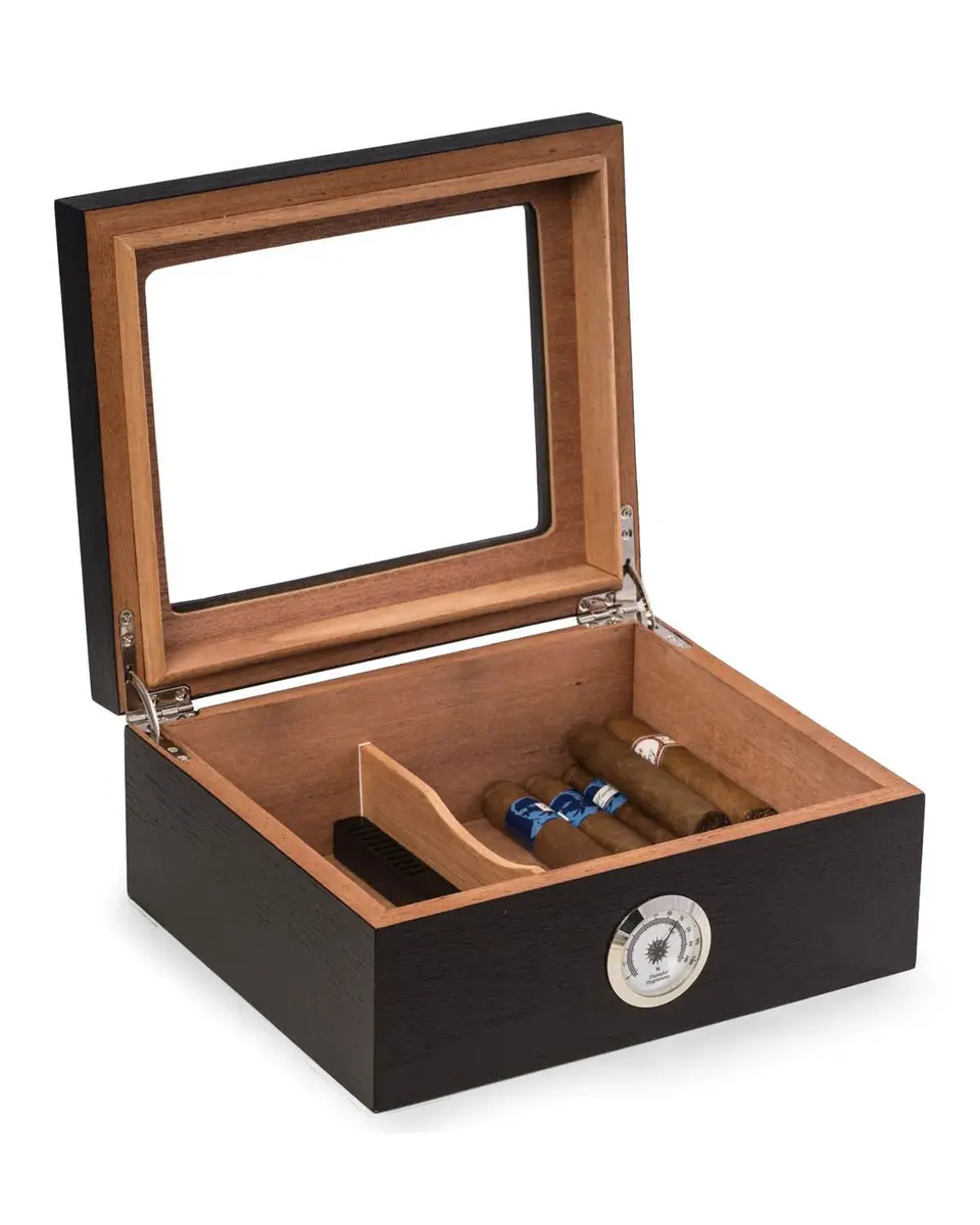 Bey-Berk Men's Personalized Wooden Cigar Humidor | Thumbnail 4