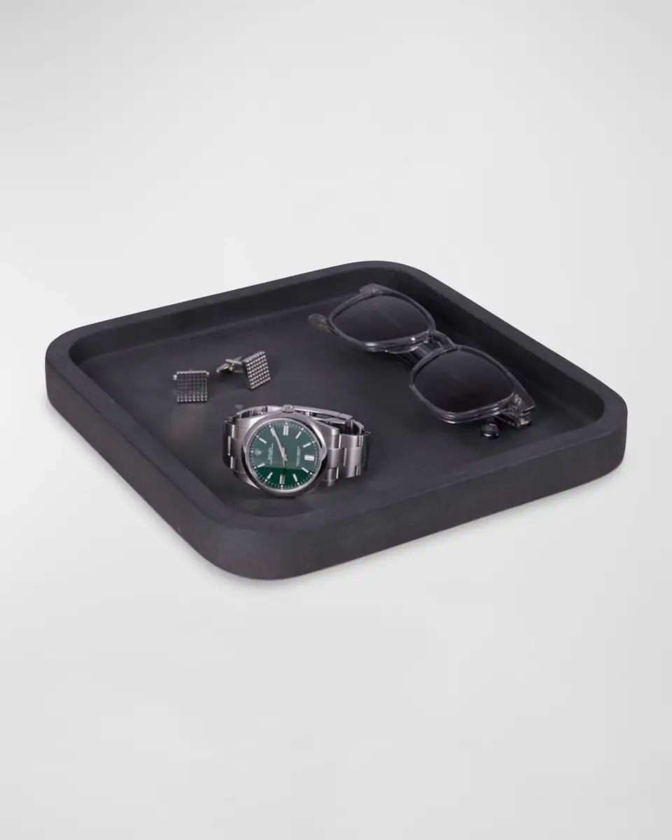 Bey-Berk Men's Genuine Black Marble Catchall Tray | Thumbnail 2 Bey-Berk Men's Genuine Black Marble Catchall Tray | Thumbnail 2