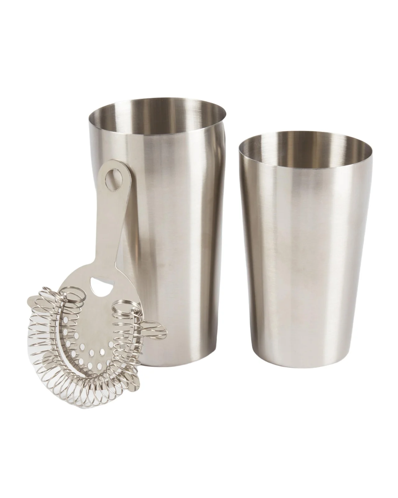 Bey-Berk Boston Stainless Steel Cocktail Shaker with Strainer