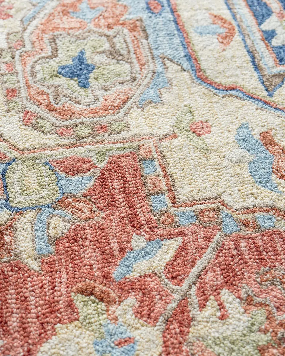 Exquisite Rugs Richmond Serapi Hand-Tufted Red/Blue Rug, 5 ' x 8 ' | Thumbnail 5 Exquisite Rugs Richmond Serapi Hand-Tufted Red/Blue Rug, 5 ' x 8 ' | Thumbnail 5