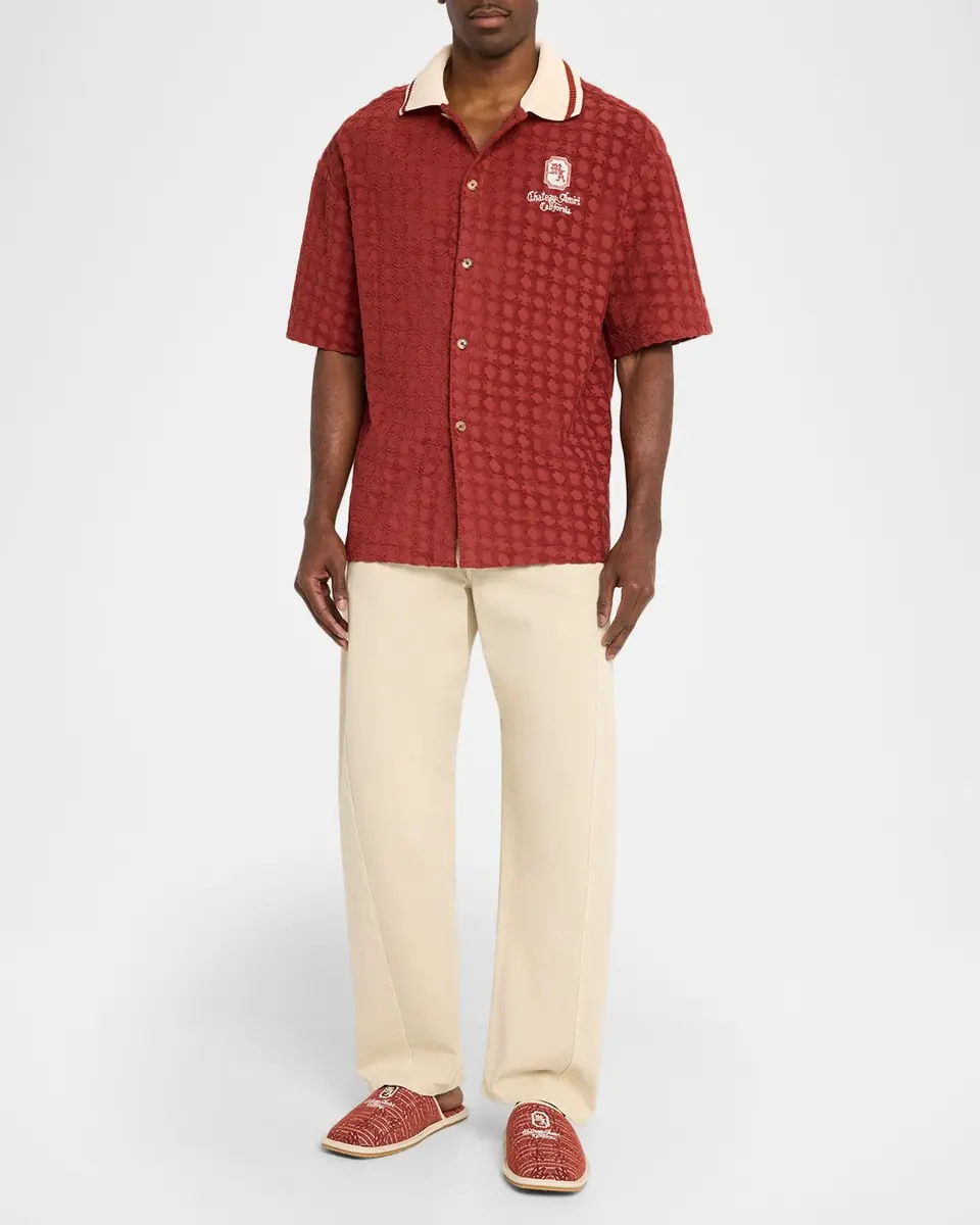 Amiri Men's MA Chateau Toweling Short-Sleeve Shirt | Thumbnail 2 Amiri Men's MA Chateau Toweling Short-Sleeve Shirt | Thumbnail 2