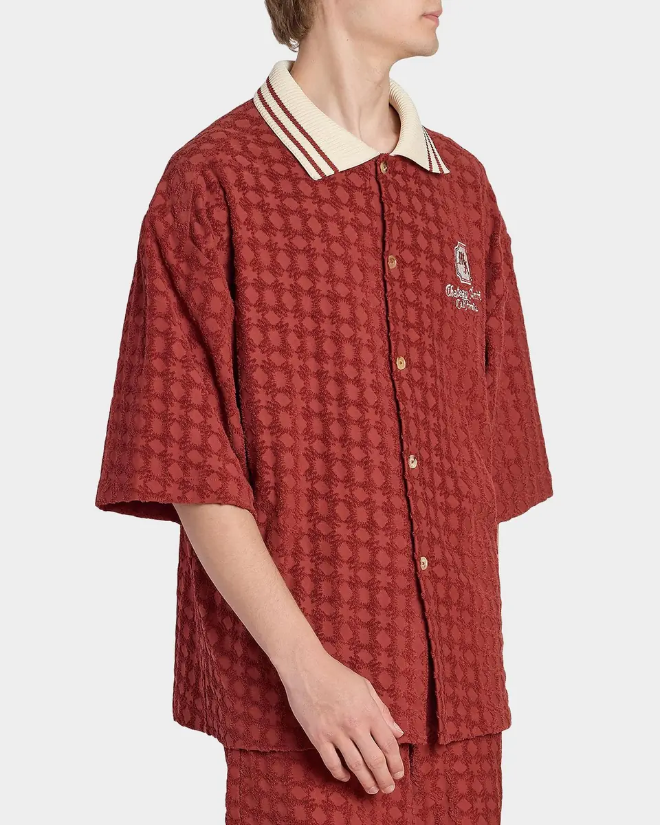 Amiri Men's MA Chateau Toweling Short-Sleeve Shirt | Thumbnail 5 Amiri Men's MA Chateau Toweling Short-Sleeve Shirt | Thumbnail 5