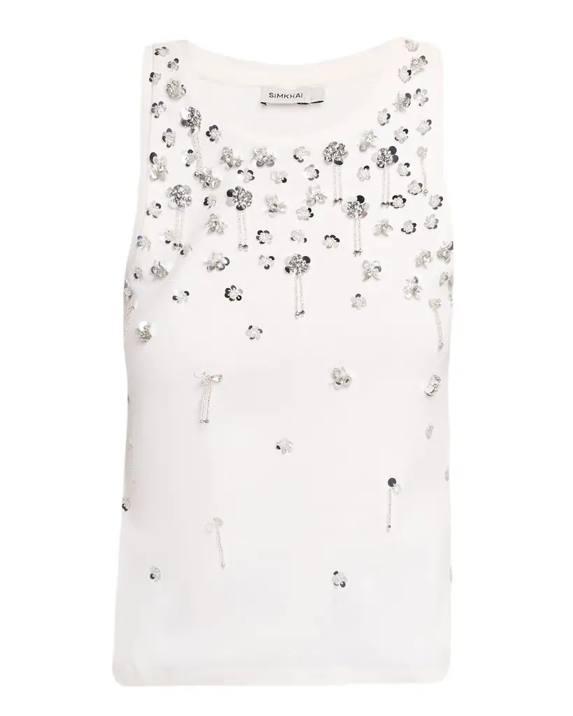 SIMKHAI Alistair Embellished Tank Top | Image 1 SIMKHAI Alistair Embellished Tank Top | Image 1