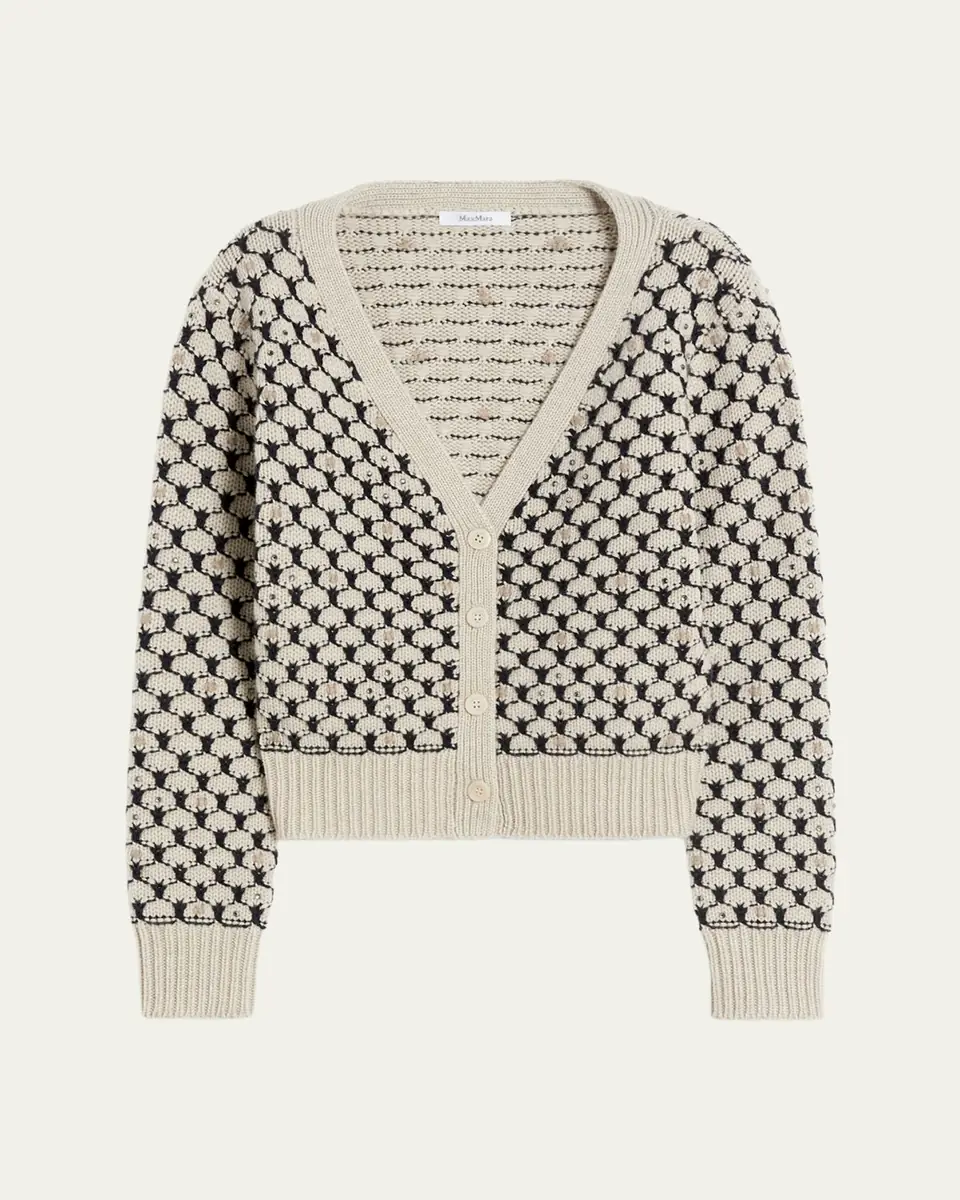 Max Mara Mastro Rhinestone-Embellished Crop Cardigan | Thumbnail 6