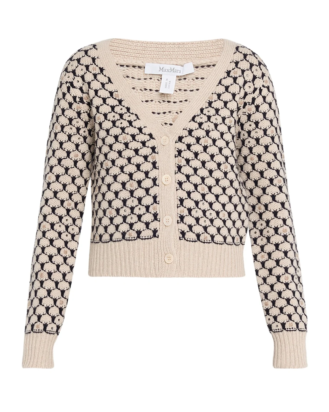 Mastro Rhinestone-Embellished Crop Cardigan Mastro Rhinestone-Embellished Crop Cardigan
