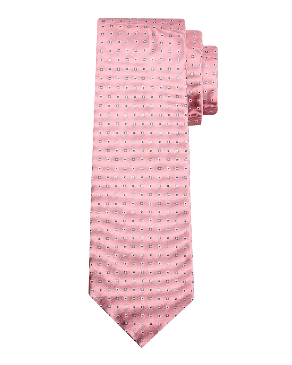 Kiton Men's Micro-Geometric Silk 7-Fold Tie