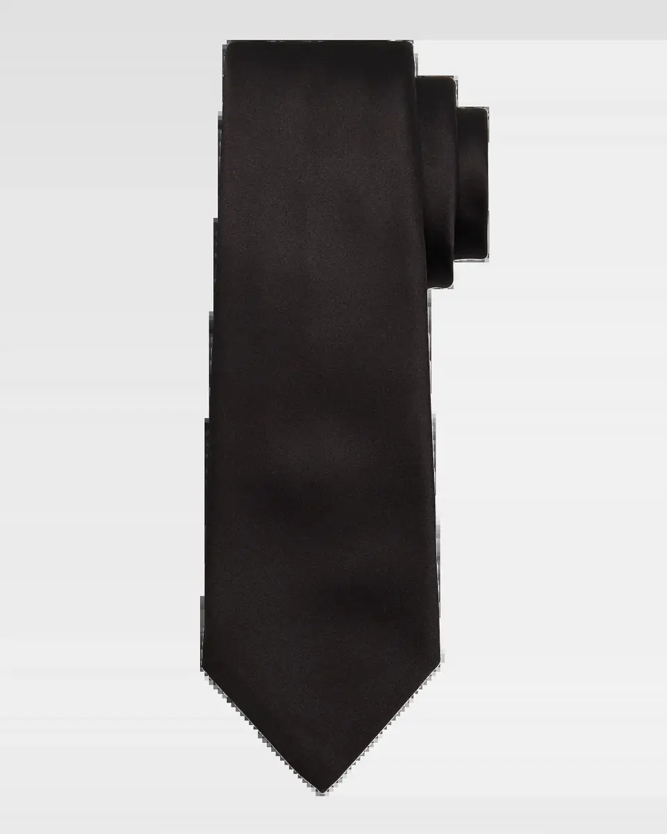 Kiton Men's Solid Silk 7-Fold Tie | Thumbnail 2 Kiton Men's Solid Silk 7-Fold Tie | Thumbnail 2