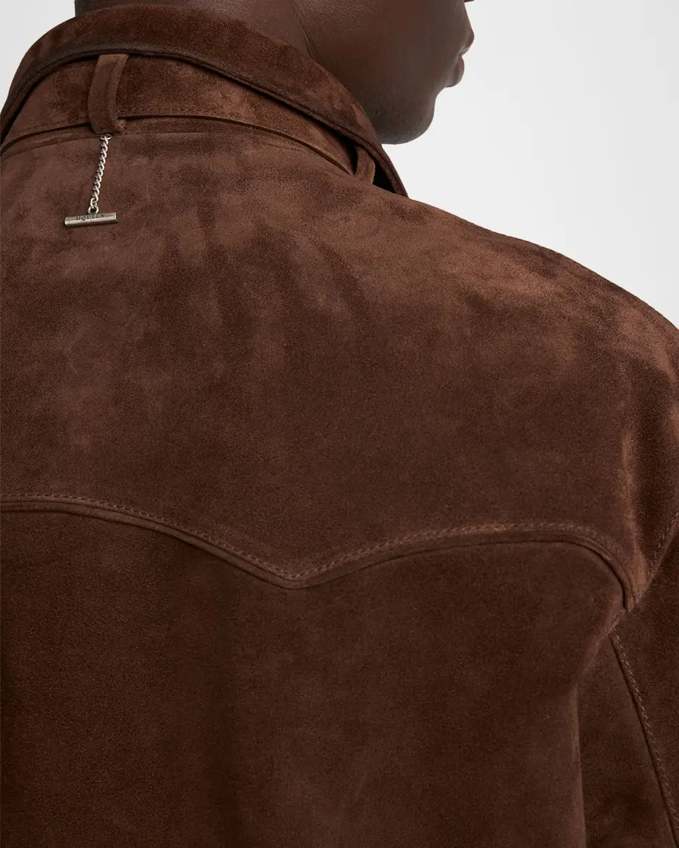 Alexander McQueen Men's Harrington Cropped Leather Bomber Jacket | Thumbnail 9 Alexander McQueen Men's Harrington Cropped Leather Bomber Jacket | Thumbnail 9