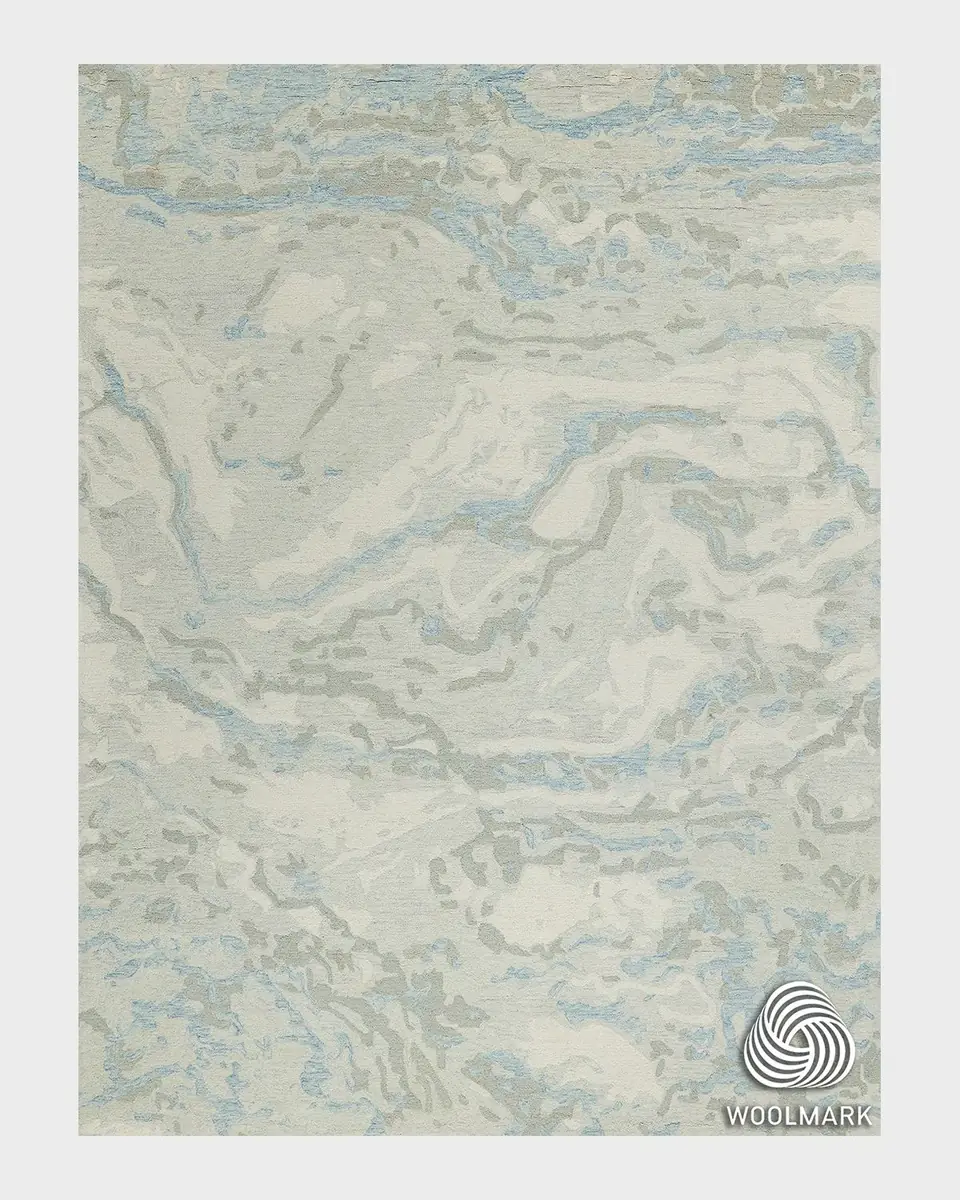 Exquisite Rugs Cortero Hand-Tufted Light Blue & Ivory Rug | Thumbnail 2