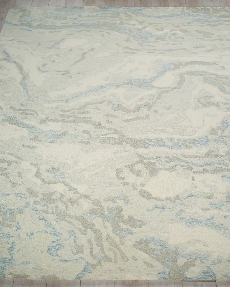 Exquisite Rugs Cortero Hand-Tufted Light Blue & Ivory Rug | Thumbnail 5