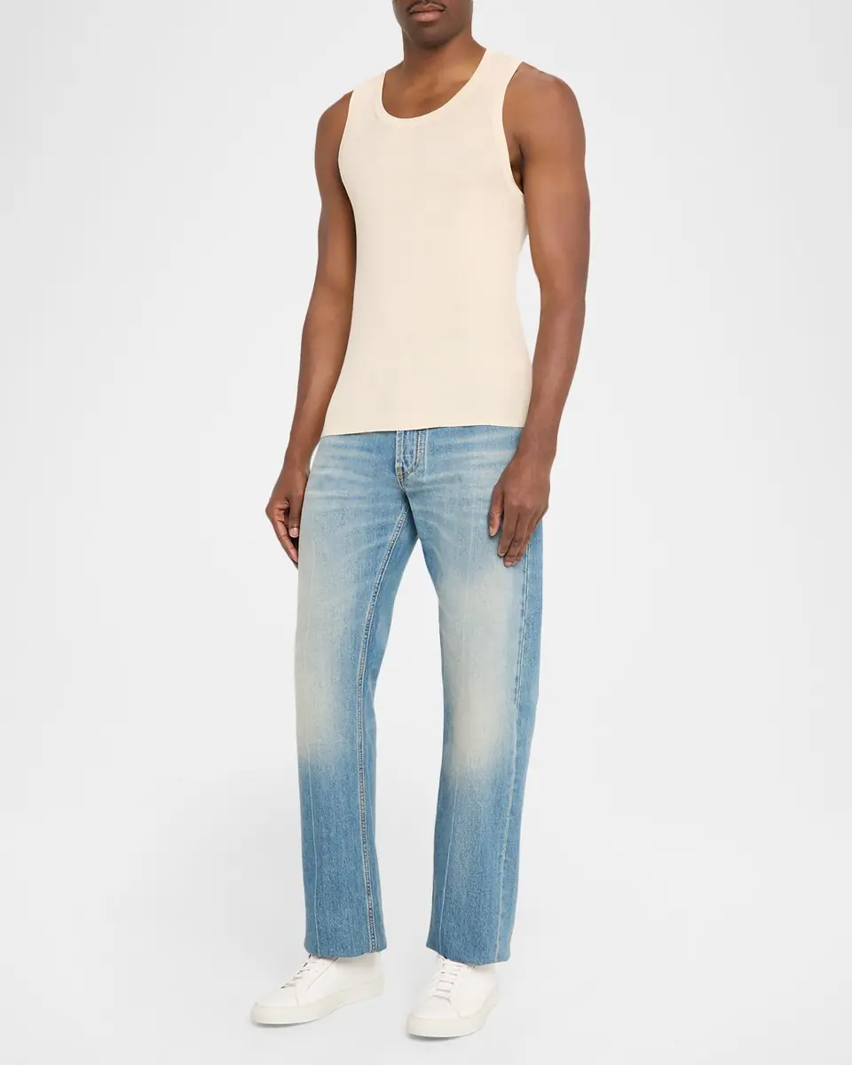 SIMKHAI Men's Elikai Ribbed Cotton Fitted Tank Top | Thumbnail 2 SIMKHAI Men's Elikai Ribbed Cotton Fitted Tank Top | Thumbnail 2