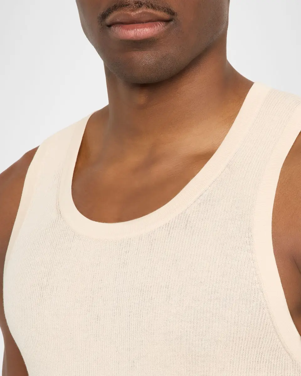 SIMKHAI Men's Elikai Ribbed Cotton Fitted Tank Top | Thumbnail 5 SIMKHAI Men's Elikai Ribbed Cotton Fitted Tank Top | Thumbnail 5