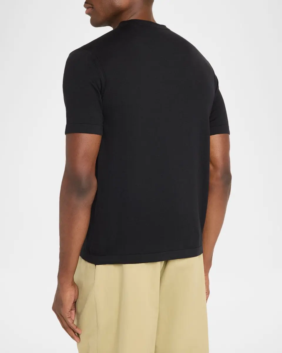 Simkhai Men's Duke Silk and Cotton Crewneck T-Shirt | Thumbnail 3 Simkhai Men's Duke Silk and Cotton Crewneck T-Shirt | Thumbnail 3
