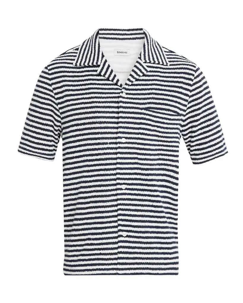 Men's Cedric Stripe Short-Sleeve Shirt Men's Cedric Stripe Short-Sleeve Shirt