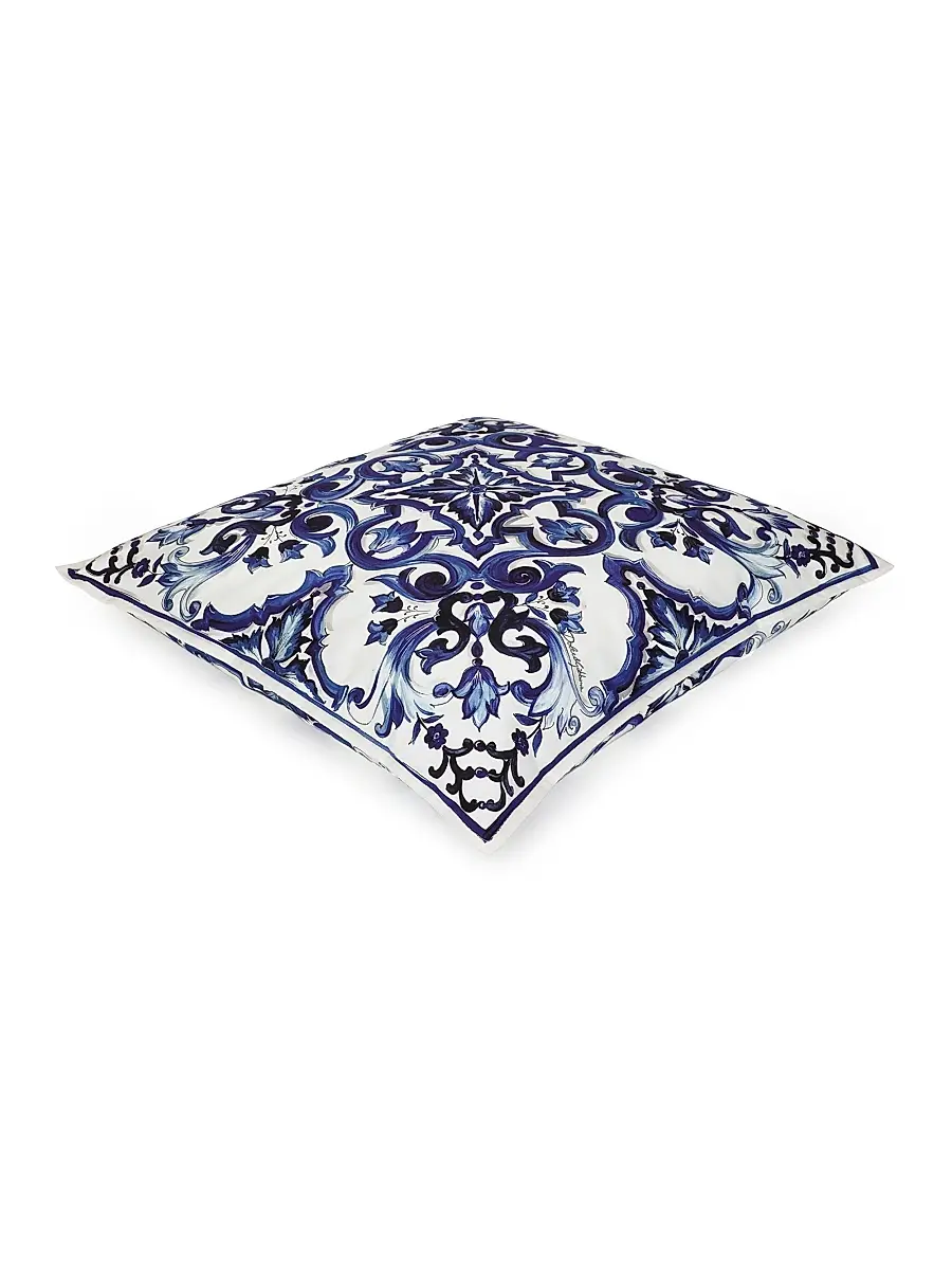 Dolce & Gabbana Blue Mediterraneo Canvas Cushion | Thumbnail 2