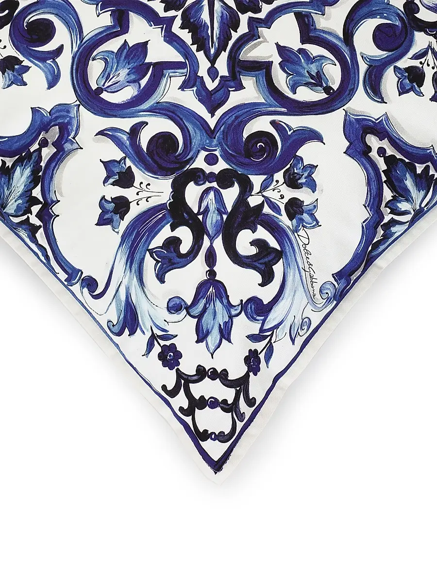 Dolce & Gabbana Blue Mediterraneo Canvas Cushion | Thumbnail 3