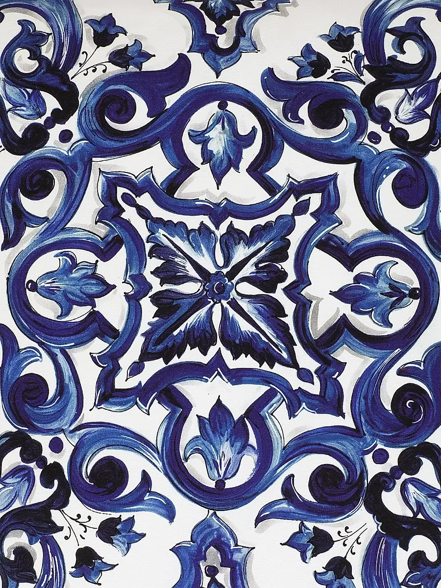 Dolce & Gabbana Blue Mediterraneo Canvas Cushion | Thumbnail 4
