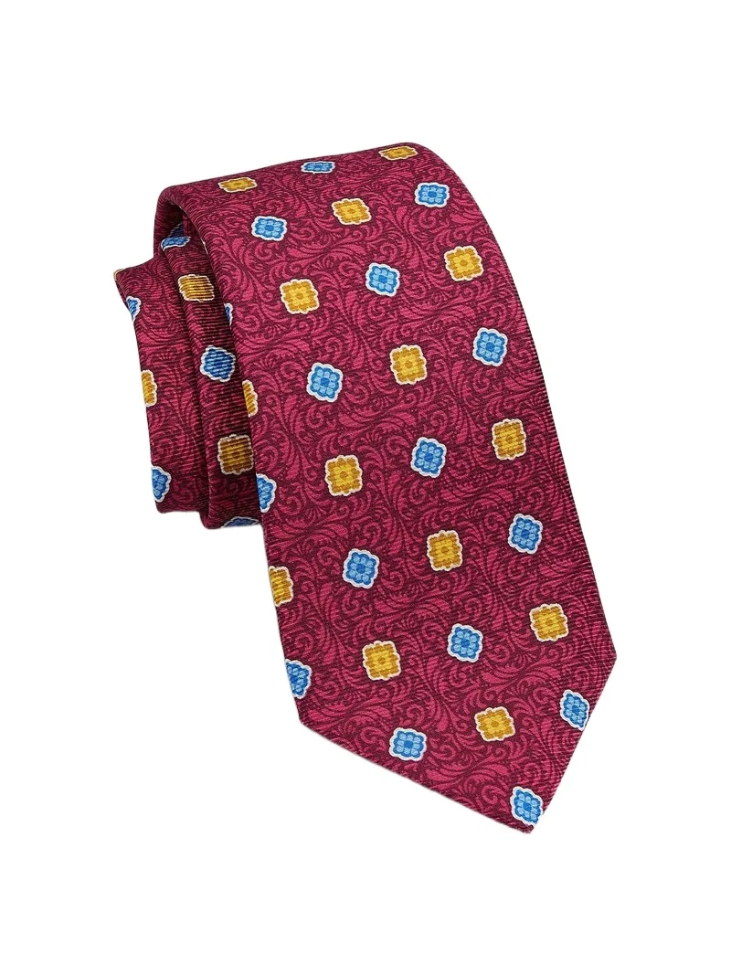 Kiton Men's Whispy Multi-Medallion Silk Tie