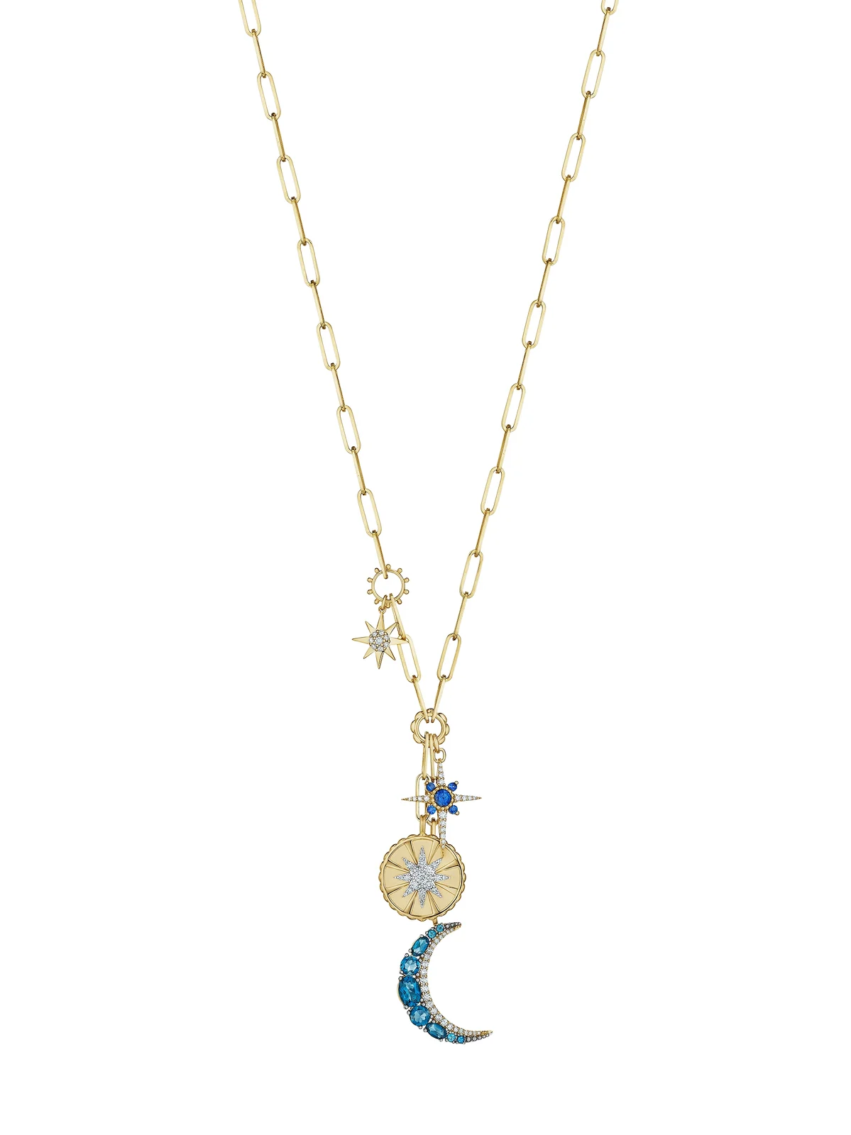 Hueb Women's Penka 18K Yellow Gold & Multi-Gemstone Celestial Charm Necklace