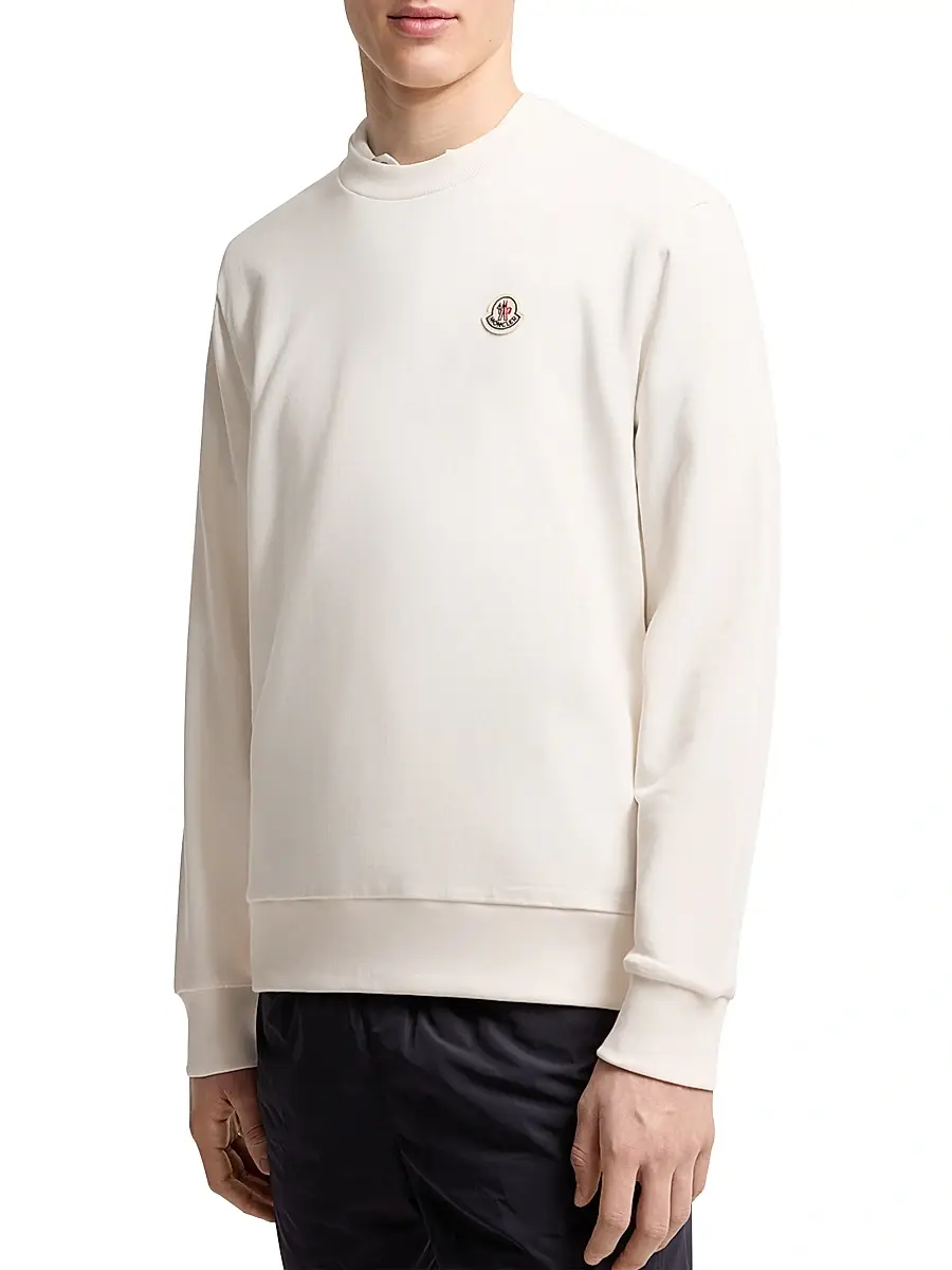 Moncler Men's Crewneck Sweatshirt in Cotton | Thumbnail 2 Moncler Men's Crewneck Sweatshirt in Cotton | Thumbnail 2