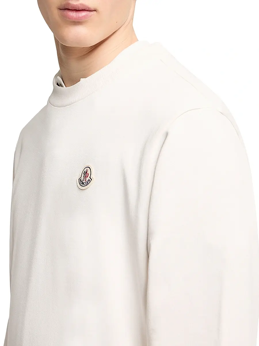 Moncler Men's Crewneck Sweatshirt in Cotton | Thumbnail 4 Moncler Men's Crewneck Sweatshirt in Cotton | Thumbnail 4