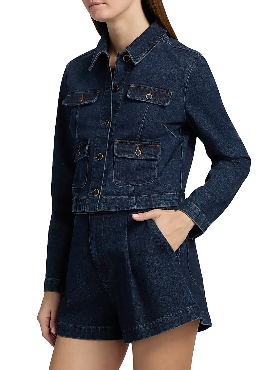 PAIGE Women's Lydia Utility Denim Jacket | Thumbnail 4 PAIGE Women's Lydia Utility Denim Jacket | Thumbnail 4