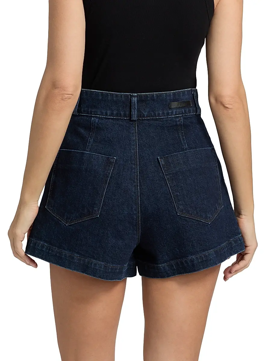 PAIGE Women's Camille Pleated Denim Shorts | Thumbnail 5 PAIGE Women's Camille Pleated Denim Shorts | Thumbnail 5