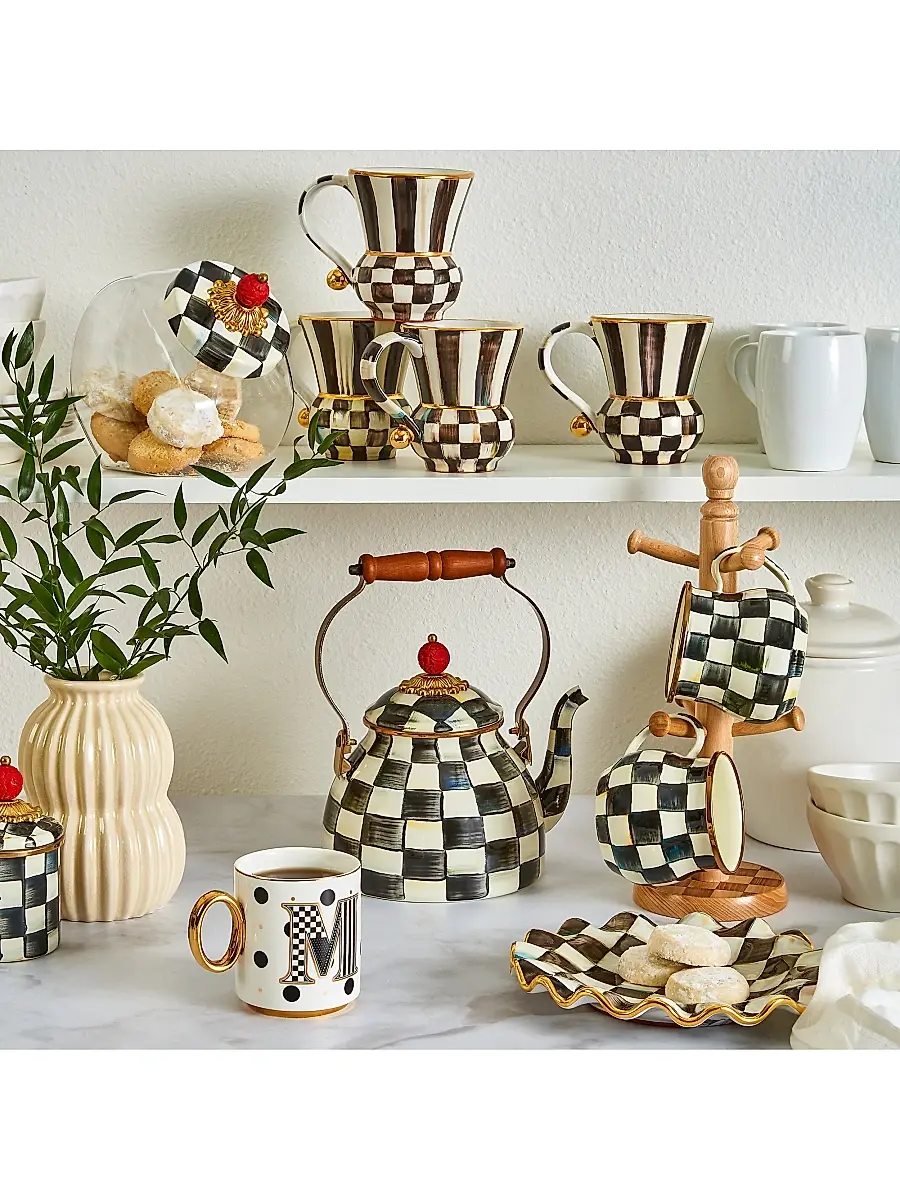 MacKenzie-Childs Courtly Check Tea Kettle | Thumbnail 4 MacKenzie-Childs Courtly Check Tea Kettle | Thumbnail 4
